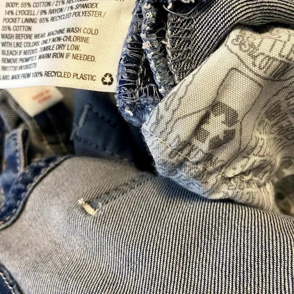 Cat & Jack Super Stretch Overalls Denim Bib & Brace Coverall Blue Medium